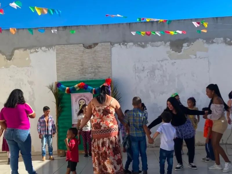 Festa junina no pátio
